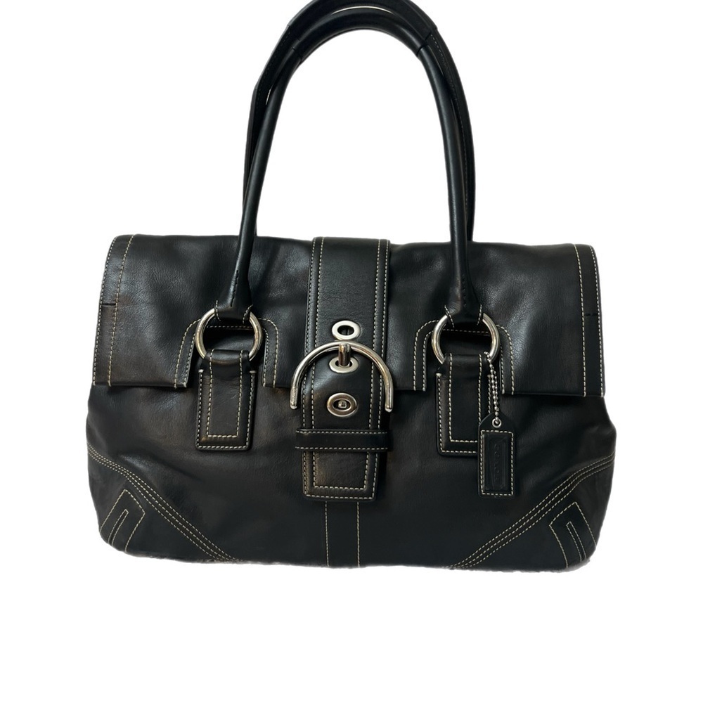 Coach Soho F08A11 Black Satchel with Silver Hardware Hand Bag: NWOT
